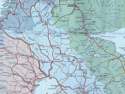 ფინეთის დეტალური რუკა ფინეთის რუსეთის პროვინციებში რუკაზე