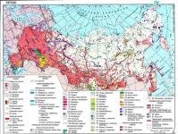 Ethnographic map.  Russians in the Russian Federation