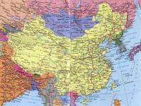 ჩინეთის სანაპირო რუკა.  ჩინეთის რუკა რუსულ ენაზე.  ჩინეთის რუკა პროვინციებით