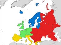 Χάρτης της Ευρώπης ασπρόμαυρη εκτύπωση στα ρωσικά
