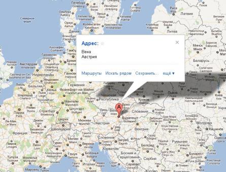 Mapa ng Vienna sa Russian